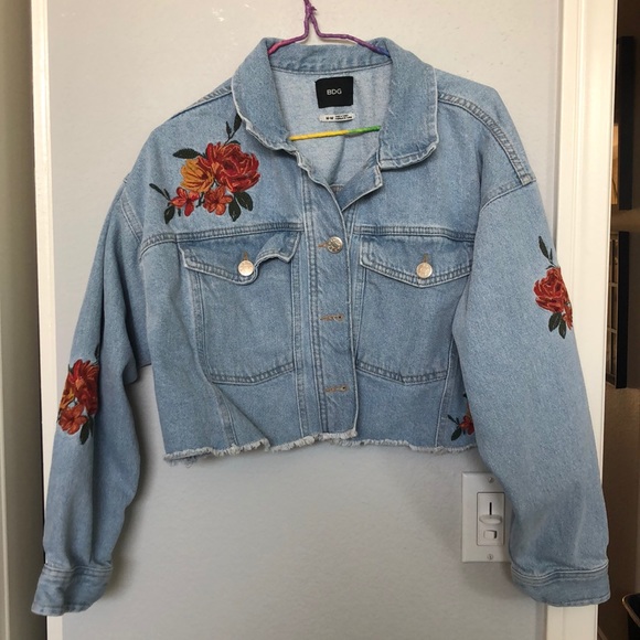 jean jacket flowers